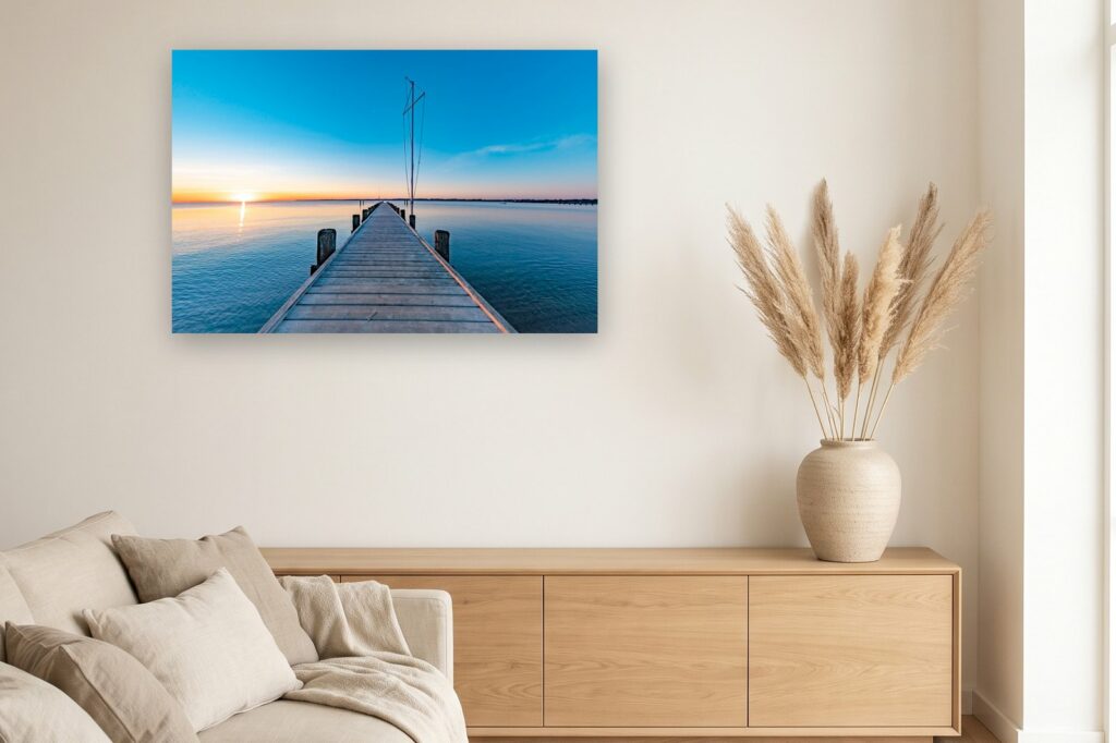 Leinwand Travemünde 8 als 120 x 80 cm Leinwand im Wohnzimmer