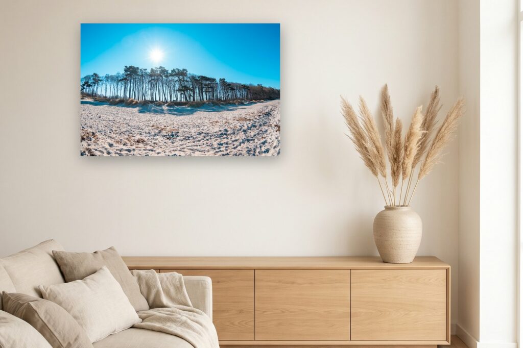 Leinwand Warnemünde 16 als 120 x 80 cm Leinwand im Wohnzimmer