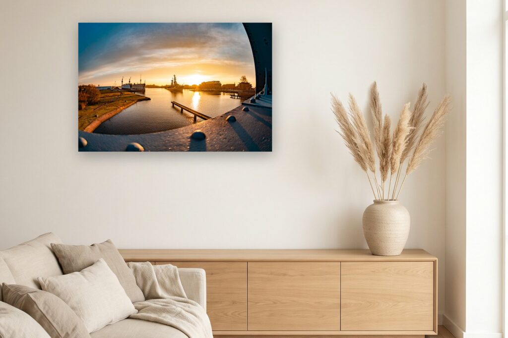Leinwand Wilhelmshaven 16 als 120 x 80 cm Leinwand im Wohnzimmer