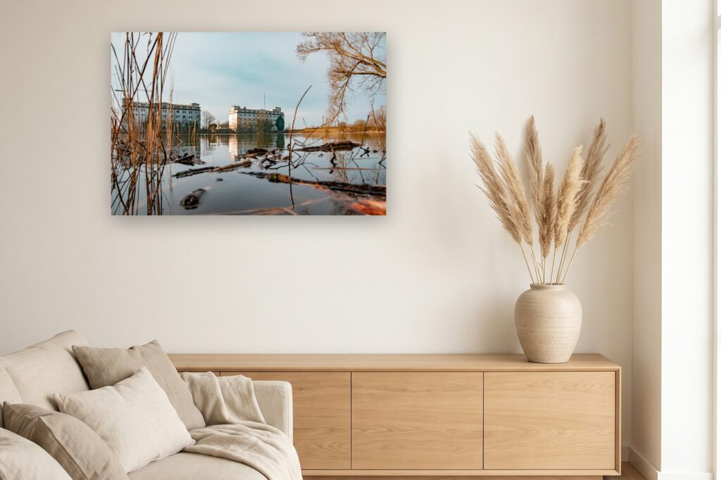 Leinwand Wilhelmshaven 17 als 120 x 80 cm Leinwand im Wohnzimmer