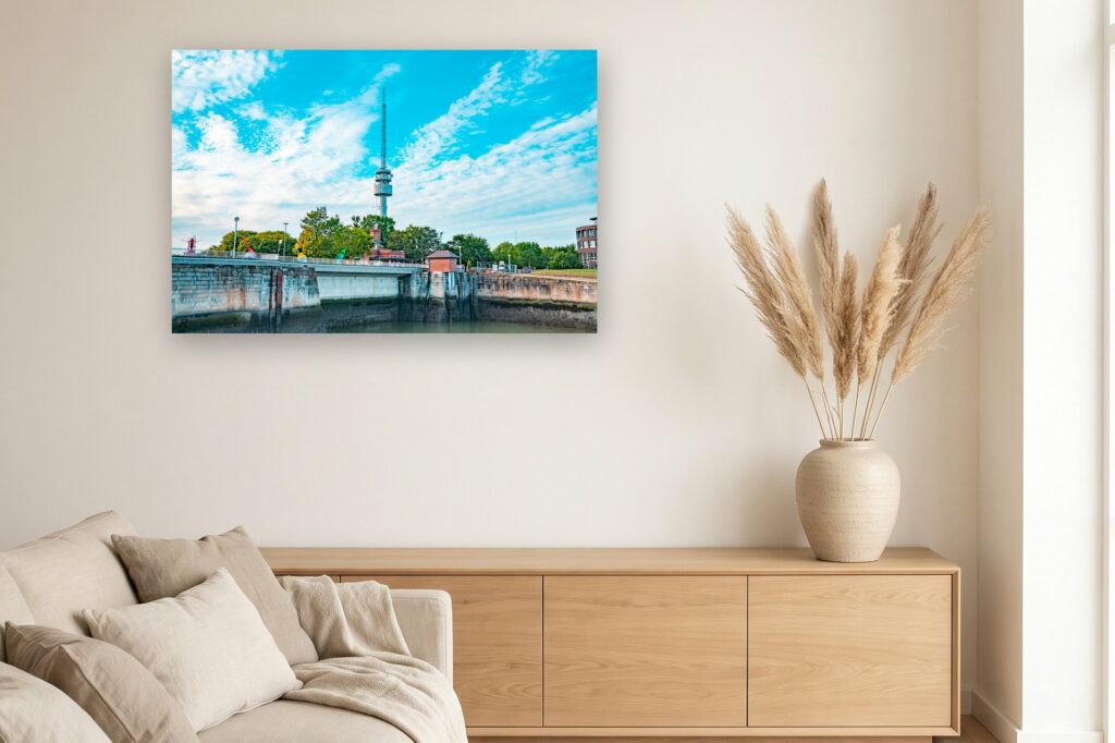 Leinwand Wilhelmshaven 24 als 120 x 80 cm Leinwand im Wohnzimmer