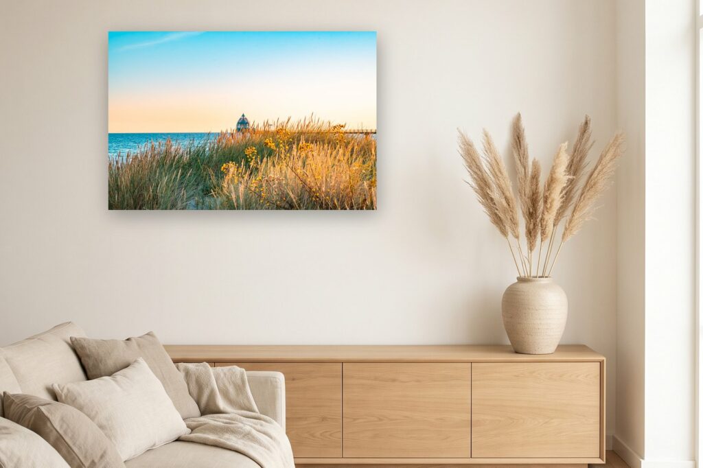 Leinwand Zingst 1 als 120 x 80 cm Leinwand im Wohnzimmer
