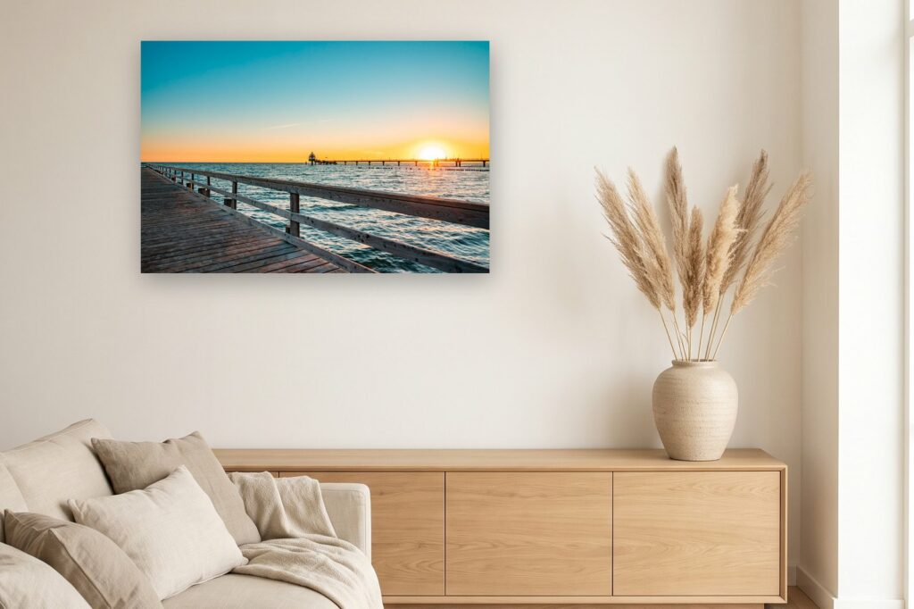 Leinwand Zingst 15 als 120 x 80 cm Leinwand im Wohnzimmer