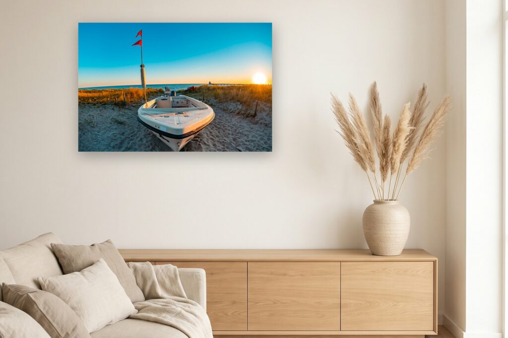 Leinwand Zingst 19 als 120 x 80 cm Leinwand im Wohnzimmer