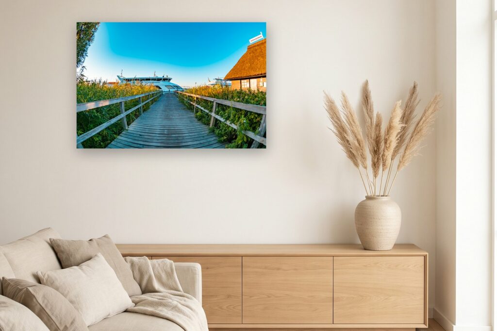 Leinwand Zingst 20 als 120 x 80 cm Leinwand im Wohnzimmer