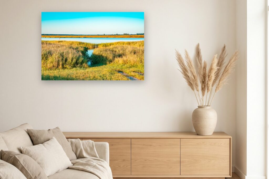 Leinwand Zingst 22 als 120 x 80 cm Leinwand im Wohnzimmer