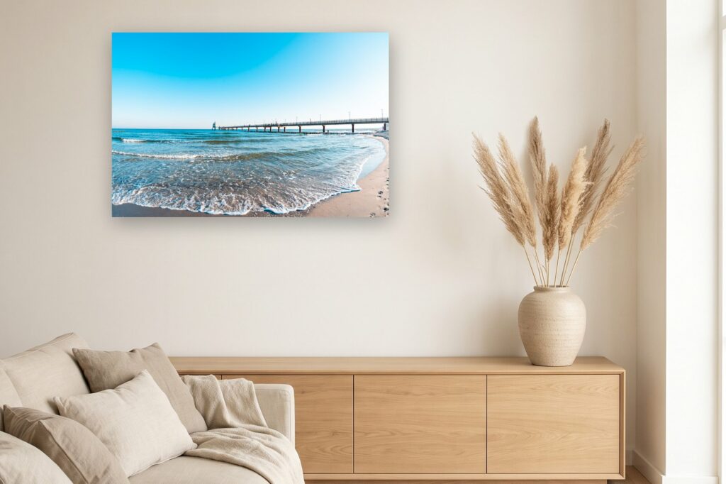 Leinwand Zingst 4 als 120 x 80 cm Leinwand im Wohnzimmer
