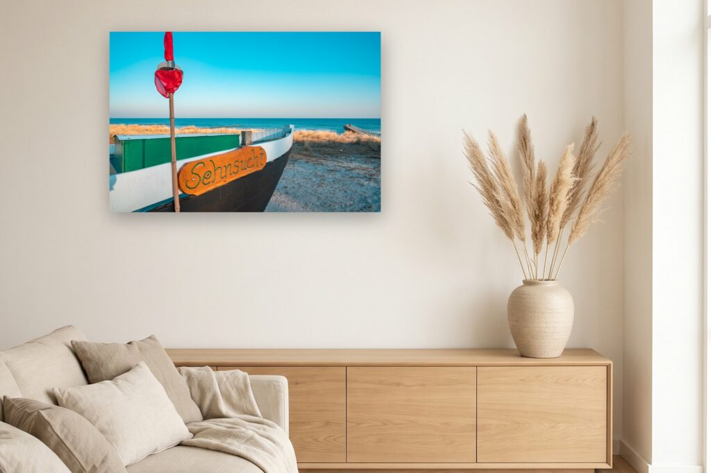 Leinwand Zingst 6 als 120 x 80 cm Leinwand im Wohnzimmer