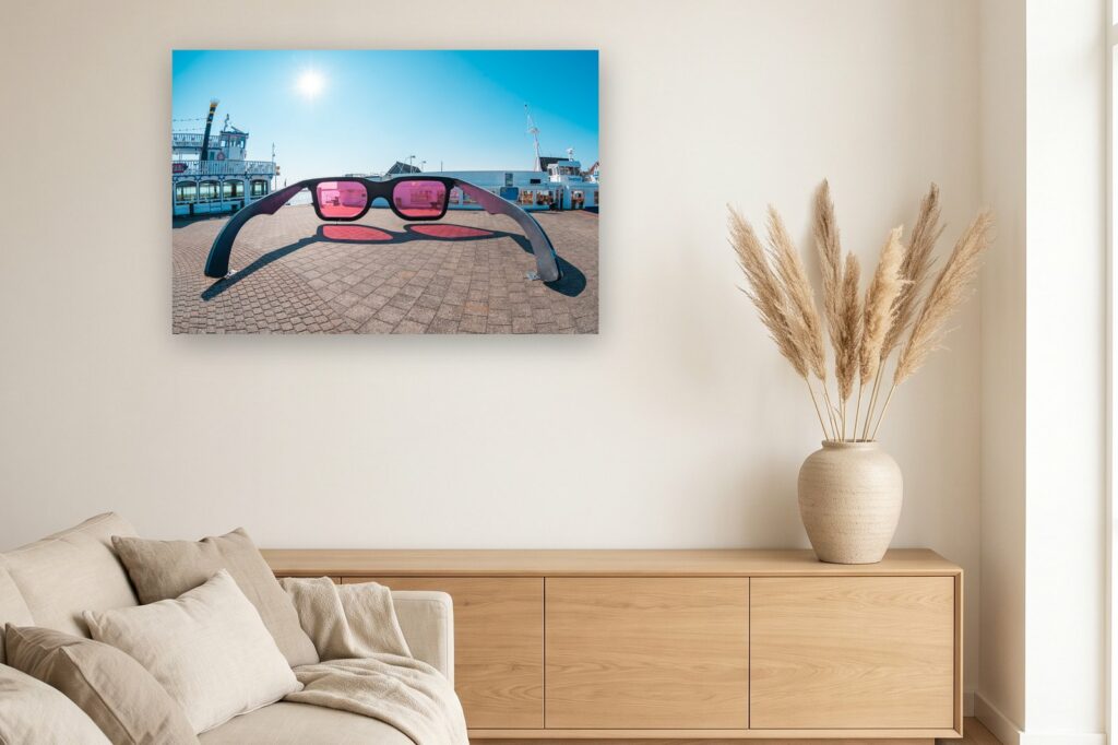 Leinwand Zingst 9 als 120 x 80 cm Leinwand im Wohnzimmer