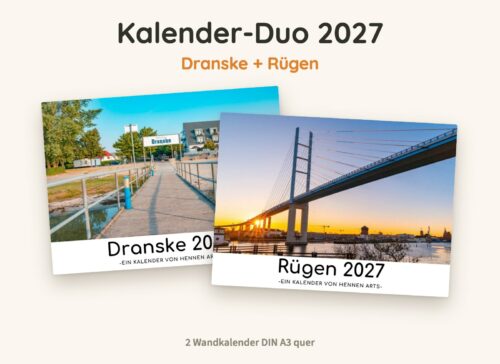 Kalender-Duo 2027: Dranske Kalender und Rügen Kalender, zwei Wandkalender DIN A3