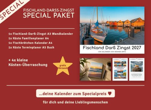 Fischland-Darß-Zingst Special Paket 2027: Fischland-Darß-Zingst Wandkalender, Familienplaner, Fischbrötchen Kalender, Terminplaner und 4 kleine Küsten-Überraschungen
