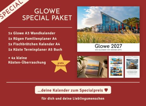 Glowe Special Paket 2027: Glowe Wandkalender, Rügen Familienplaner, Fischbrötchen Kalender, Terminplaner und 4 kleine Küsten-Überraschungen