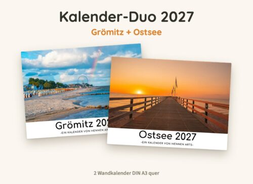 Kalender-Duo 2027: Grömitz Kalender und Ostsee Kalender, zwei Wandkalender DIN A3