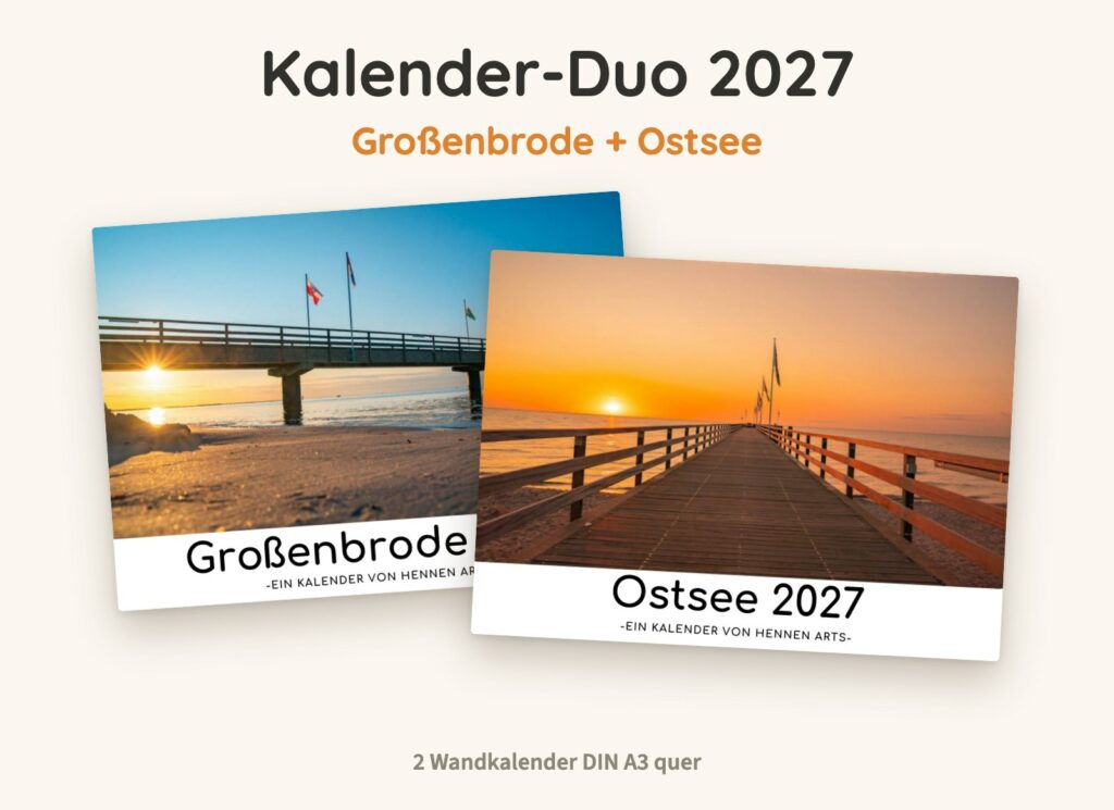 Kalender-Duo 2027: Großenbrode Kalender und Ostsee Kalender, zwei Wandkalender DIN A3
