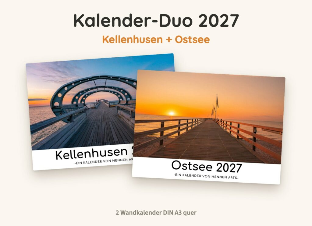 Kalender-Duo 2027: Kellenhusen Kalender und Ostsee Kalender, zwei Wandkalender DIN A3