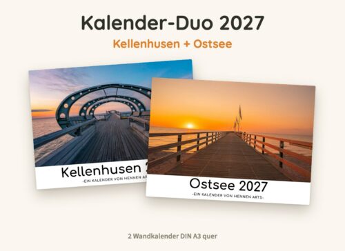 Kalender-Duo 2027: Kellenhusen Kalender und Ostsee Kalender, zwei Wandkalender DIN A3