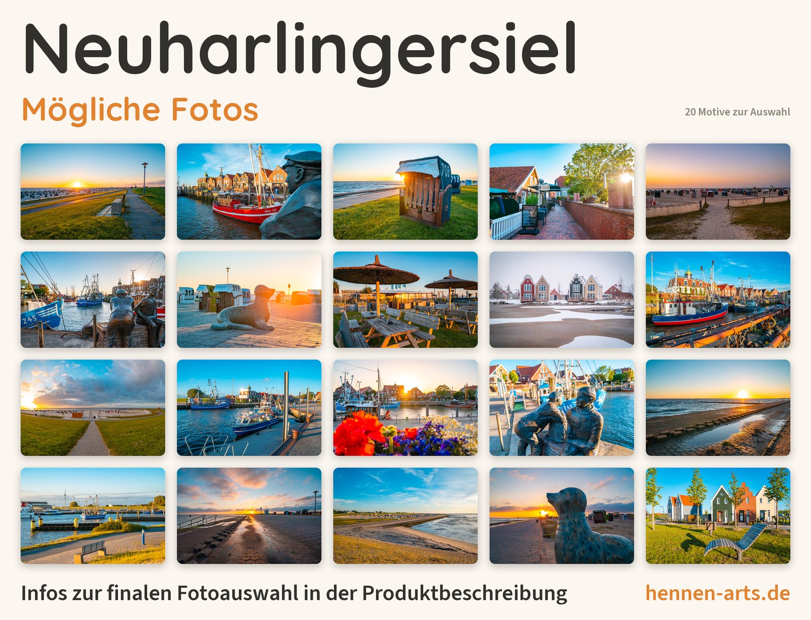 Neuharlingersiel Kalender 2027, mögliche Fotos zur Auswahl