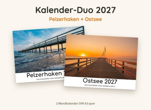 Kalender-Duo 2027: Pelzerhaken Kalender und Ostsee Kalender, zwei Wandkalender DIN A3