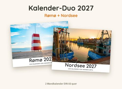 Kalender-Duo 2027: Rømø Kalender und Nordsee Kalender, zwei Wandkalender DIN A3