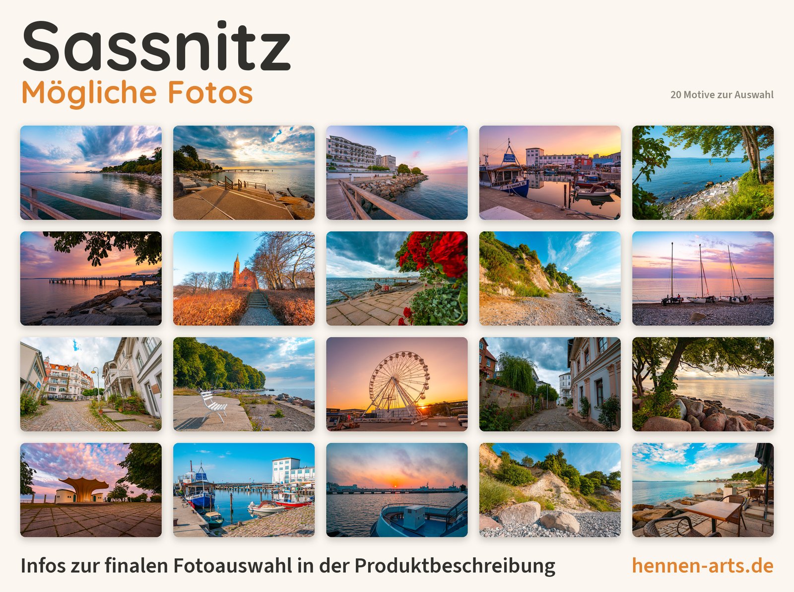Sassnitz Kalender 2027, mögliche Fotos zur Auswahl