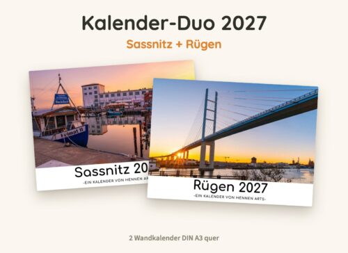 Kalender-Duo 2027: Sassnitz Kalender und Rügen Kalender, zwei Wandkalender DIN A3