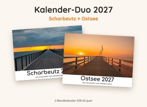 Kalender-Duo 2027: Scharbeutz Kalender und Ostsee Kalender, zwei Wandkalender DIN A3